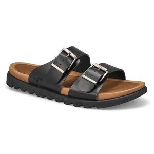 NWOT/Box Soft Moc Sadie Double BuckleSmooth Leather Sandal, Sz 9